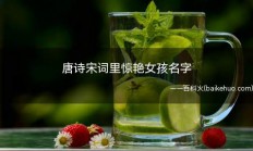 唐诗宋词起名字女孩(唐诗宋词起名字女孩子)
