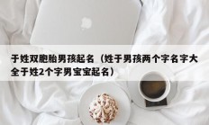 于姓双胞胎男孩起名（姓于男孩两个字名字大全于姓2个字男宝宝起名）